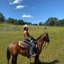 Trail Ride, Sip & Paint & Pod Stay: a rider on the trail before the Sip & Paint session