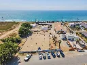 Ocean View Stables from the air, with the beach trail beyond